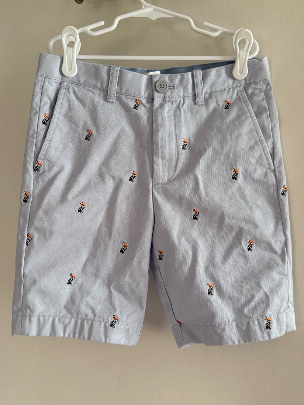 Crewcuts Light Blue with Pelicans Boys Chino Shorts Size 8
